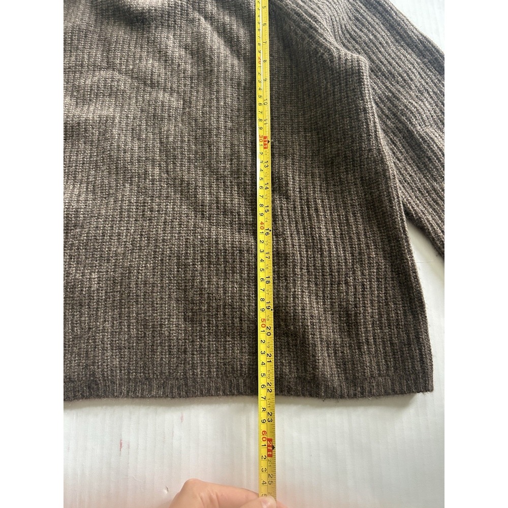Quince Cashmere Fisherman Sweater Brown Quiet Luxury Soft Minimalist Chic - Picture 6 of 6